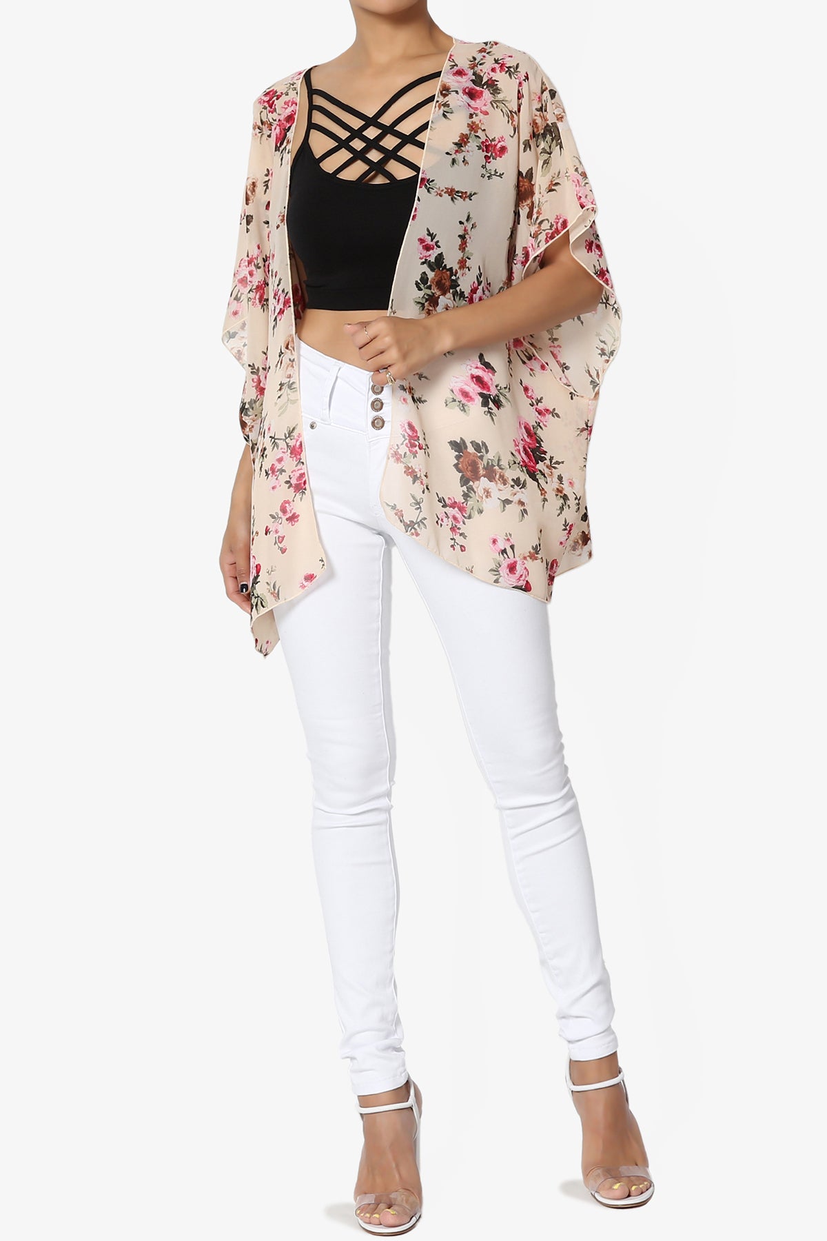 Suki Floral Kimono Chiffon Cardigan