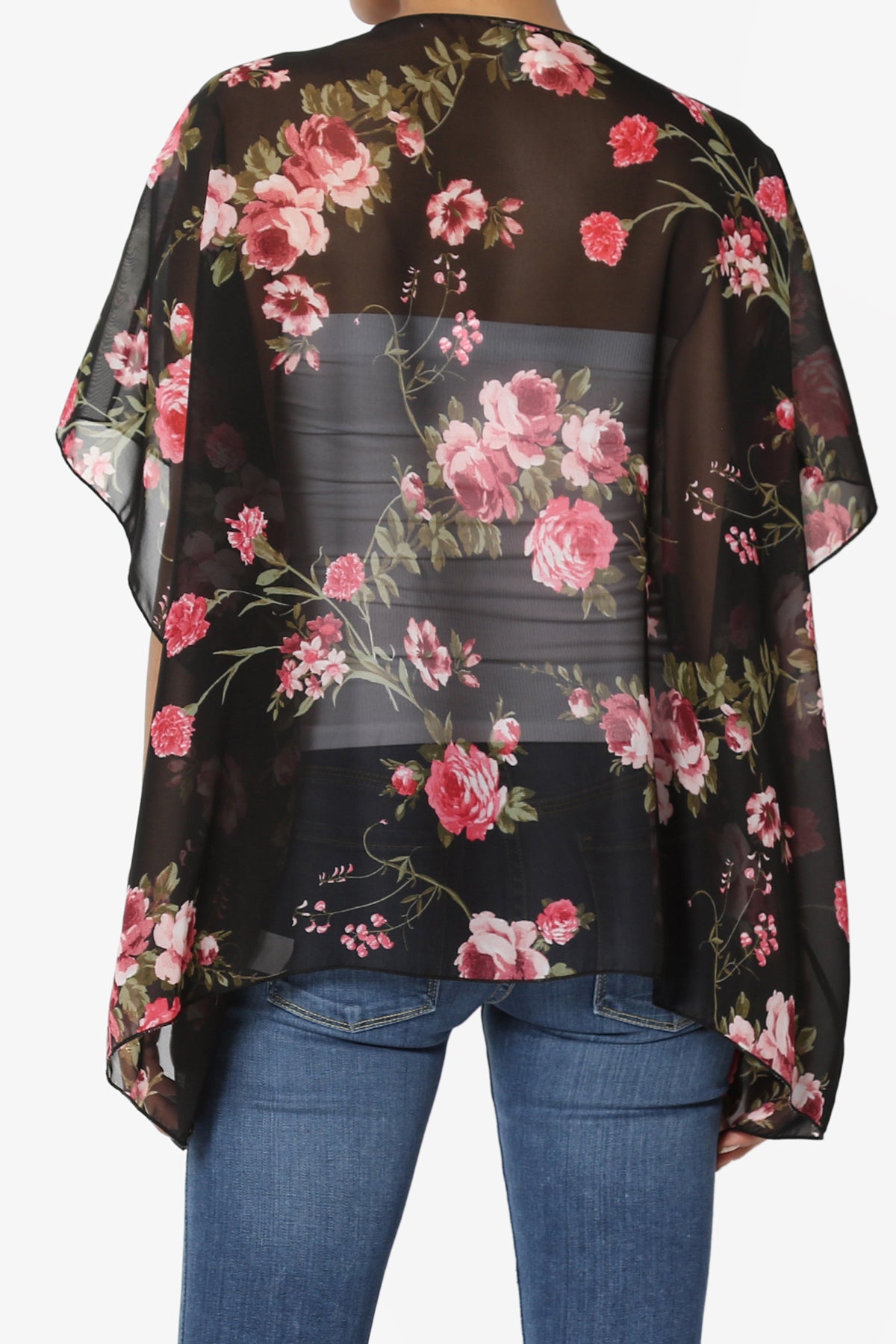 Quinci Floral Kimono Chiffon Cardigan