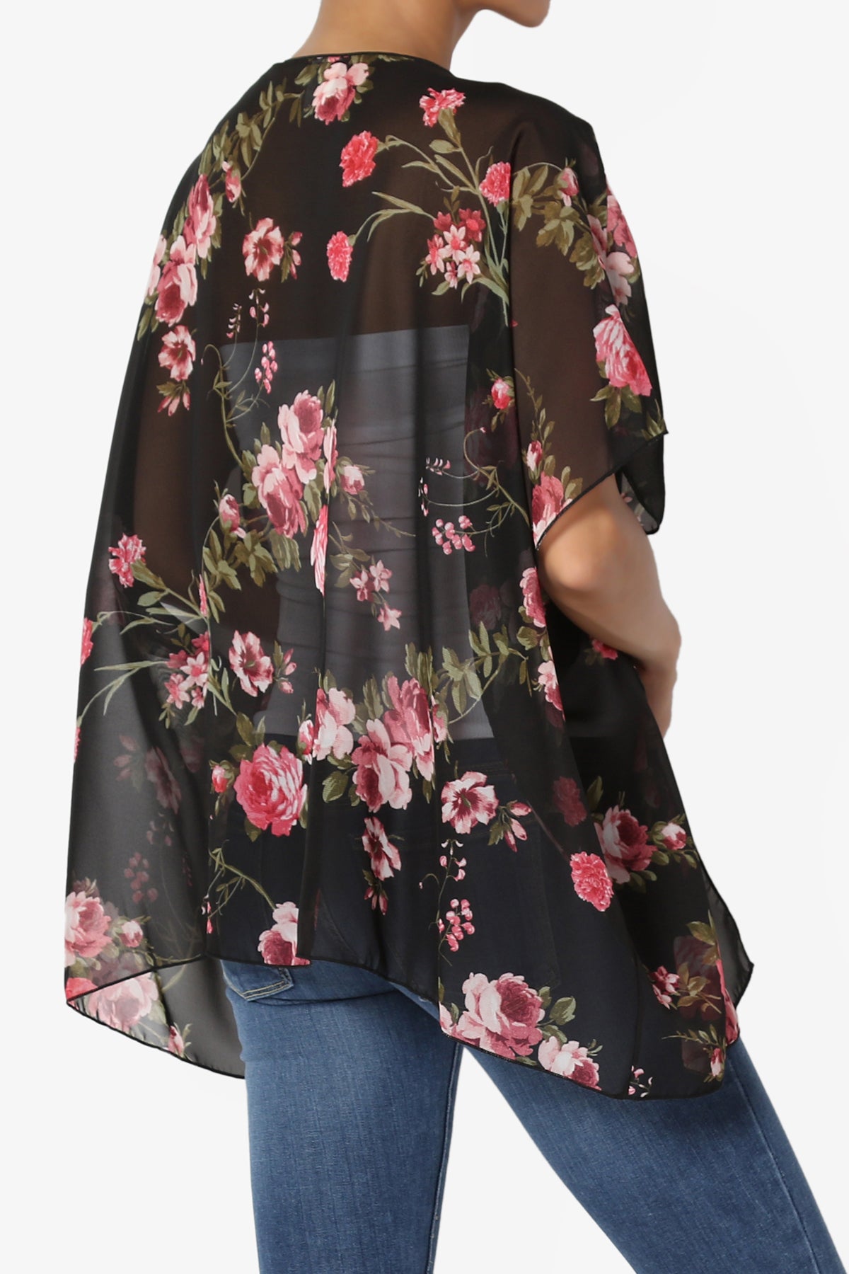 Quinci Floral Kimono Chiffon Cardigan