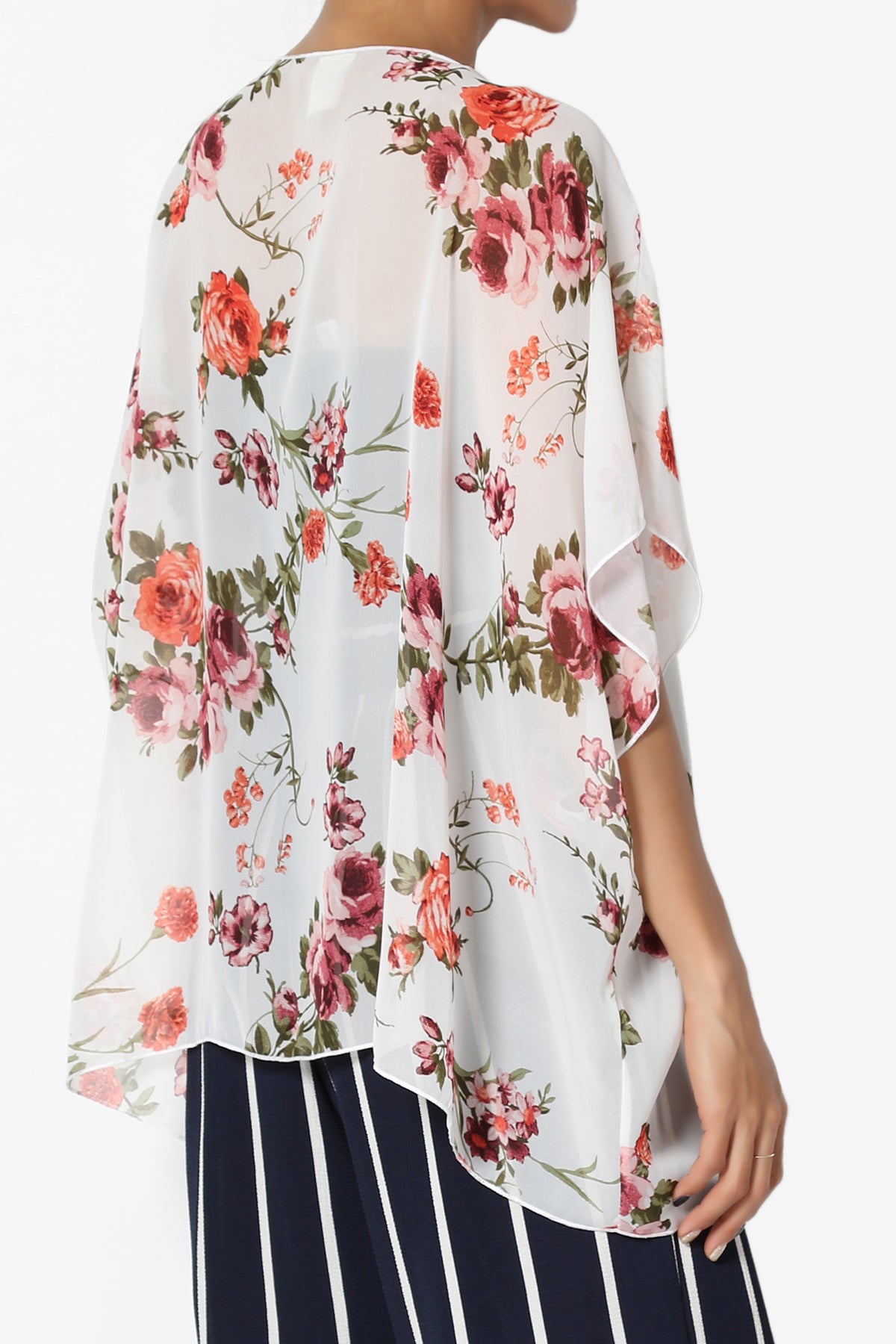 Quinci Floral Kimono Chiffon Cardigan