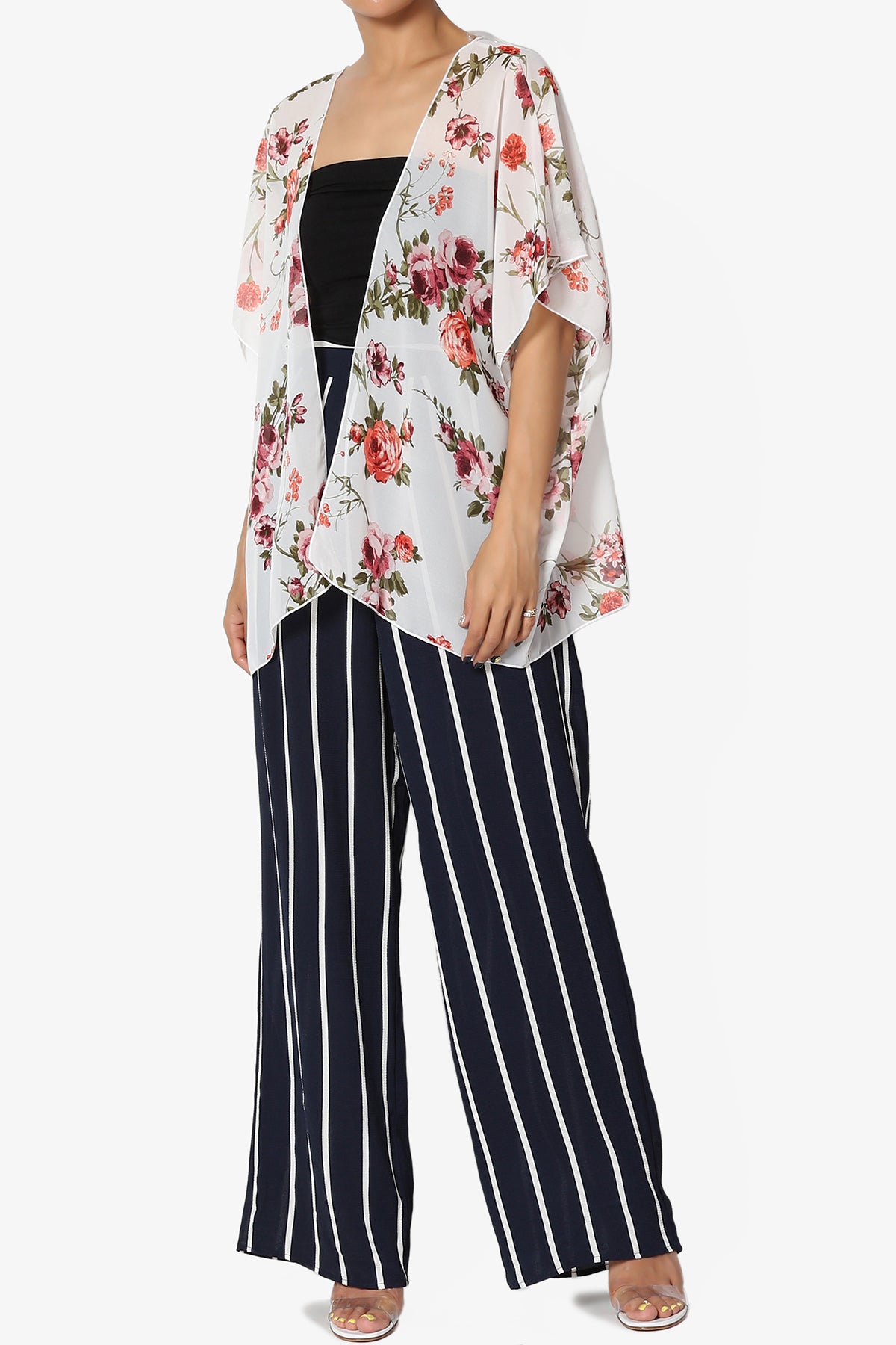 Quinci Floral Kimono Chiffon Cardigan