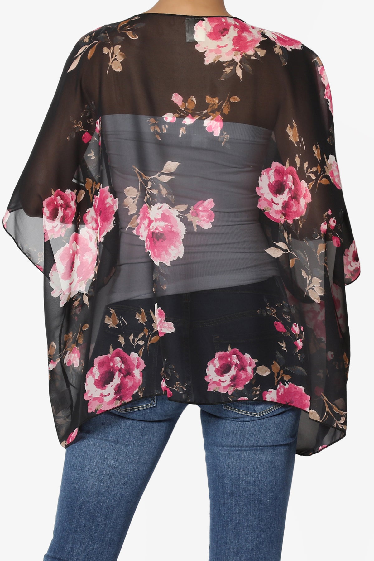 Reany Floral Kimono Chiffon Cardigan