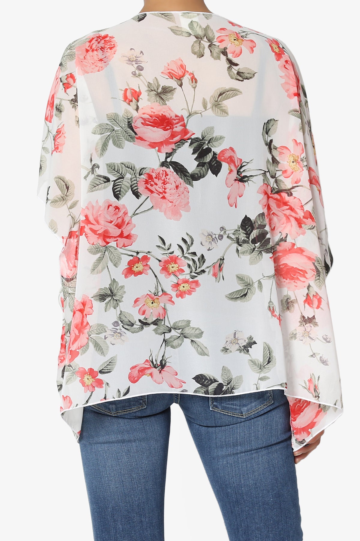 Reany Floral Kimono Chiffon Cardigan