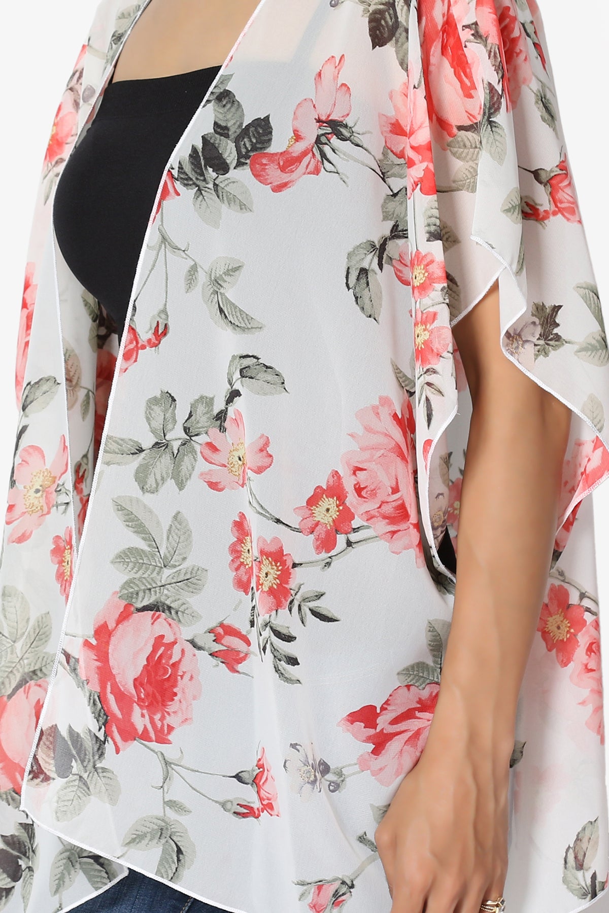 Reany Floral Kimono Chiffon Cardigan