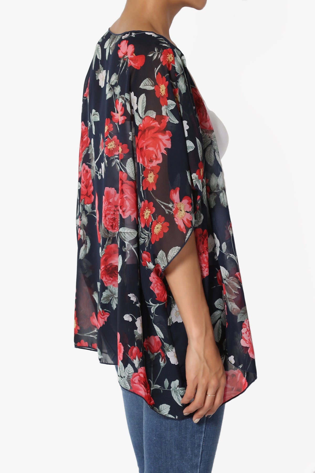 Reany Floral Kimono Chiffon Cardigan