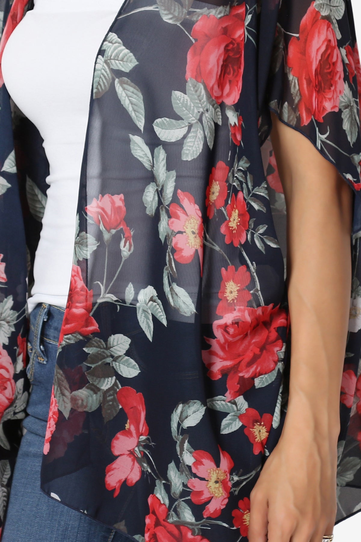 Reany Floral Kimono Chiffon Cardigan
