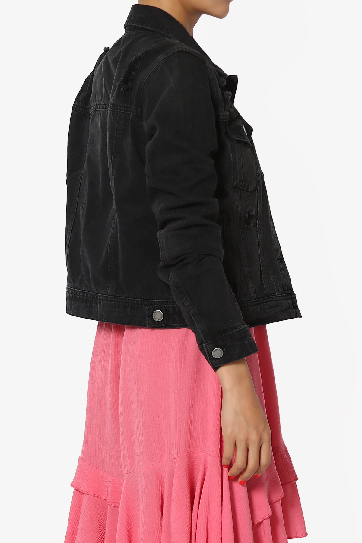 Meera Distressed Denim Jacket