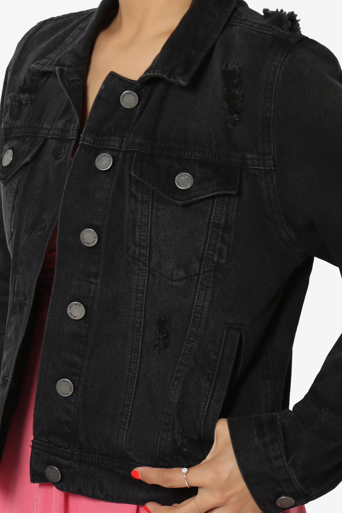 Meera Distressed Denim Jacket