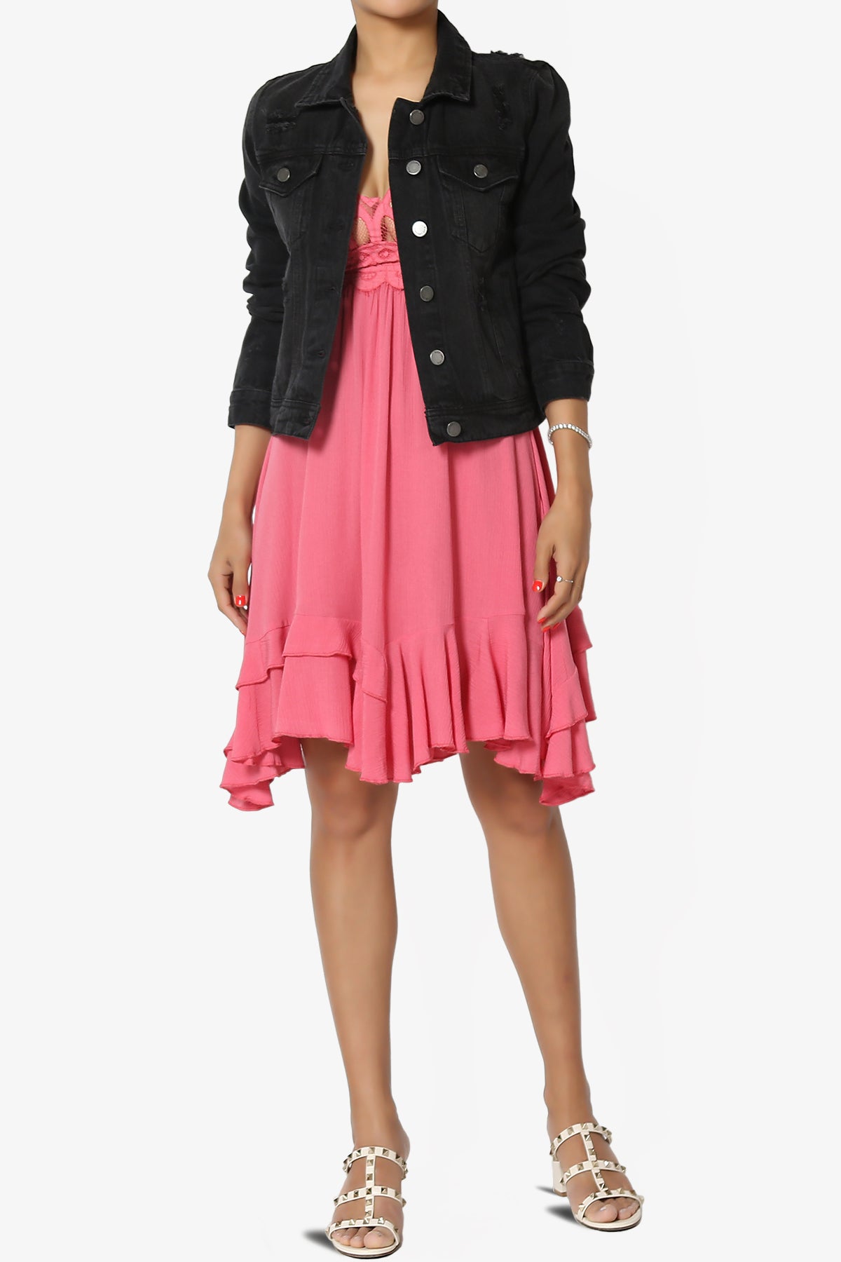 Meera Distressed Denim Jacket