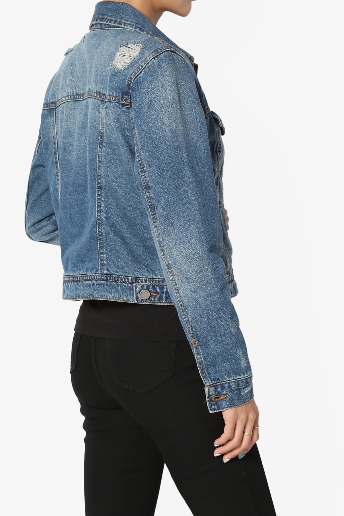Meera Distressed Denim Jacket
