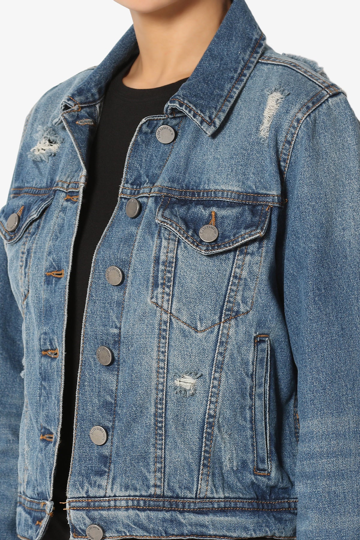 Meera Distressed Denim Jacket