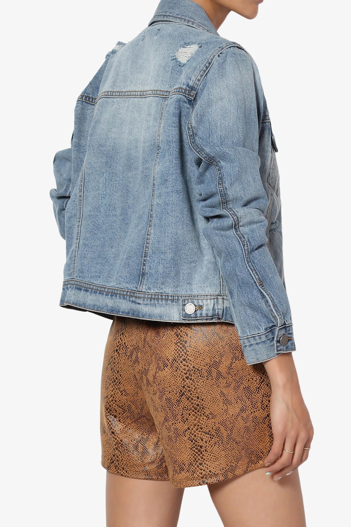 Meera Distressed Denim Jacket