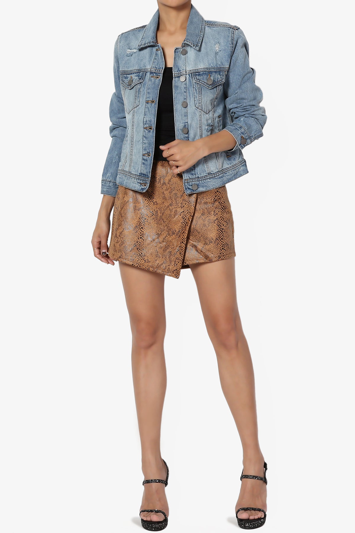 Meera Distressed Denim Jacket