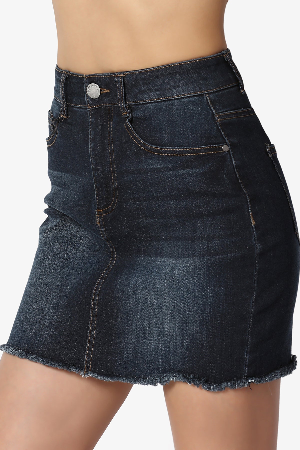 Alskara Washed Mini Denim Skirt