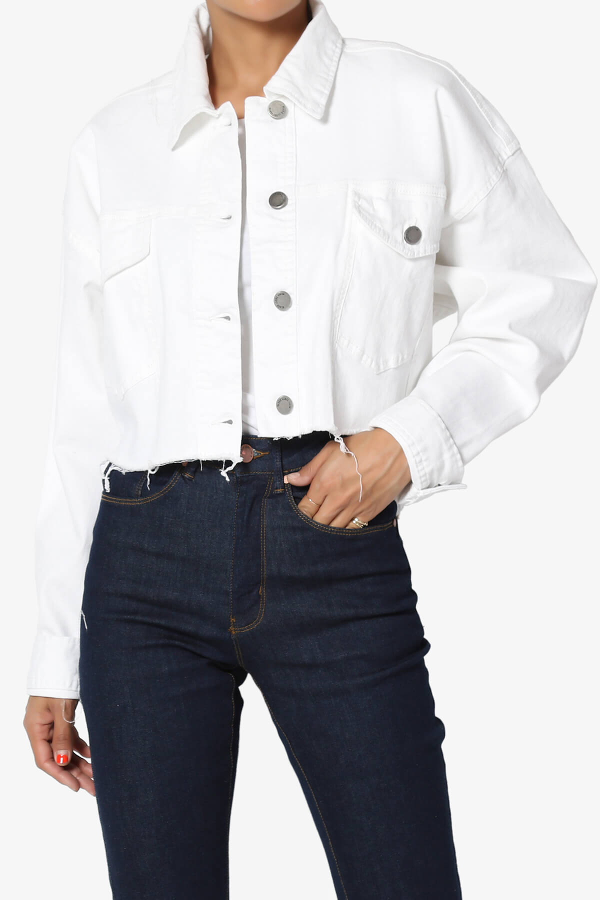 Addiy Oversized Cropped Denim Jacket WHITE_1