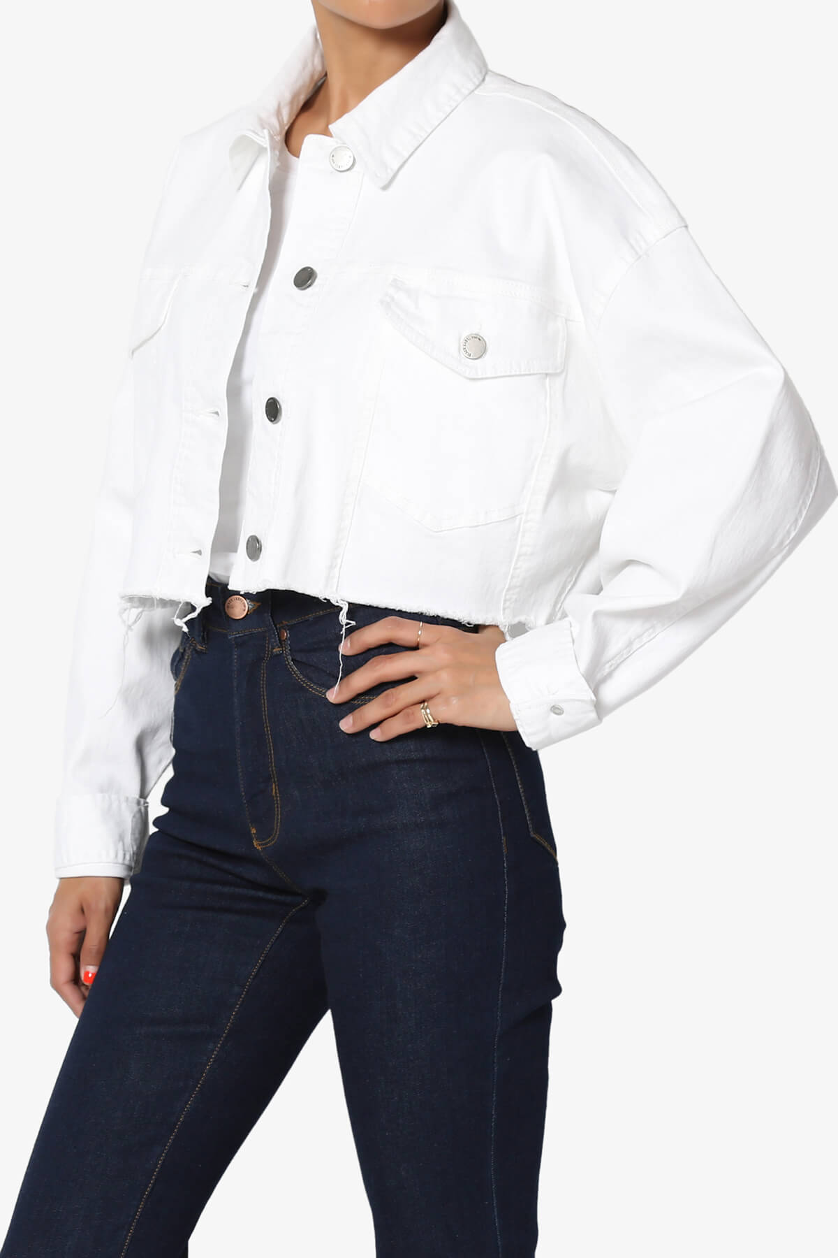 Addiy Oversized Cropped Denim Jacket WHITE_3