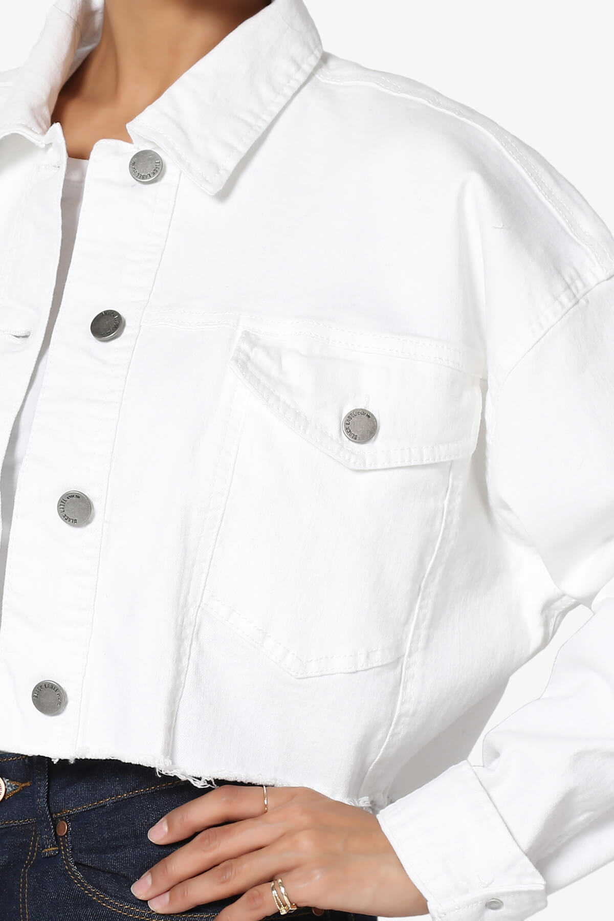 Addiy Oversized Cropped Denim Jacket WHITE_5