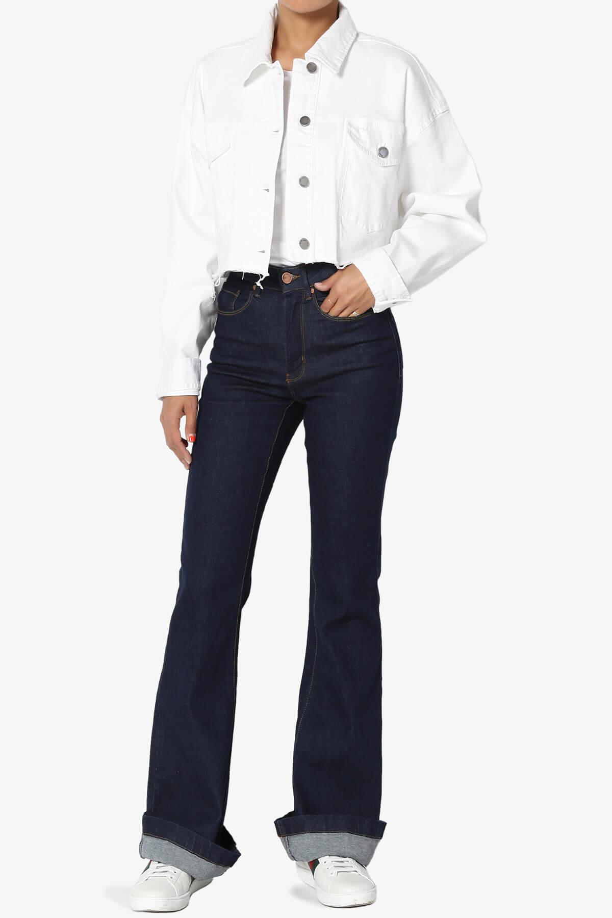 Addiy Oversized Cropped Denim Jacket WHITE_6