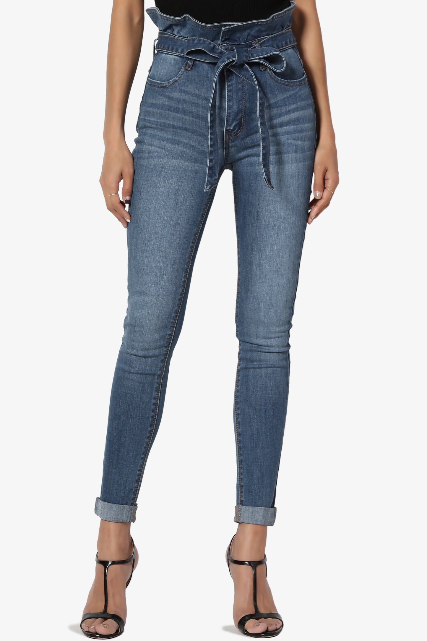 Kelsey Paperbag Waist Skinny Jeans