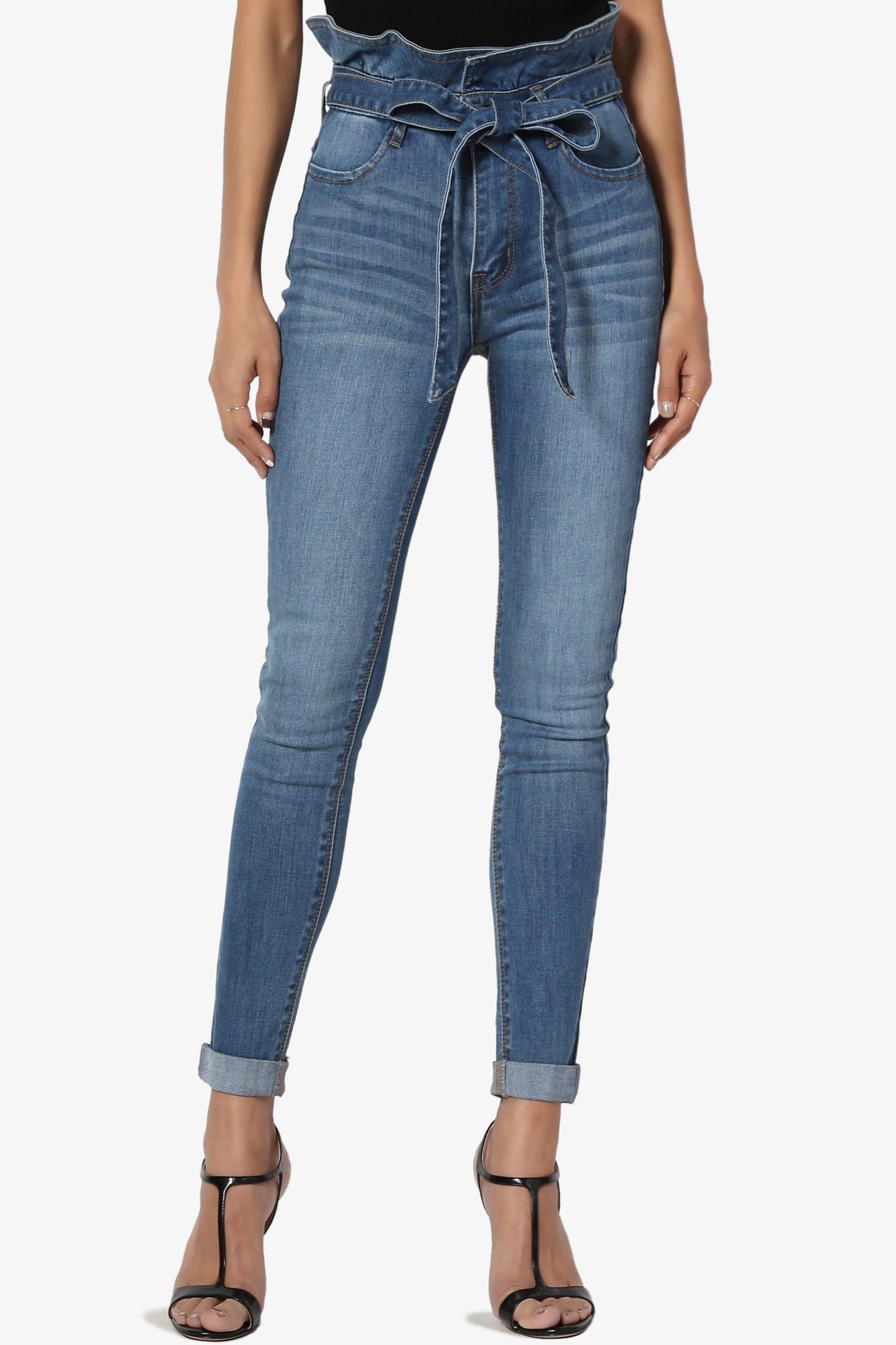 Kelsey Paperbag Waist Skinny Jeans