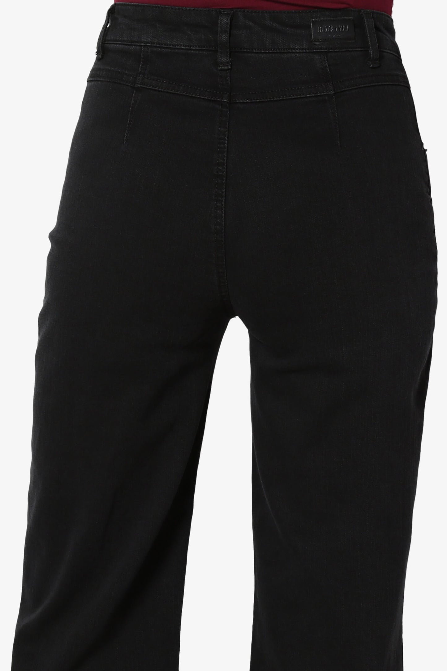 Nellie High Waist Crop Culotte Jeans BLACK_6