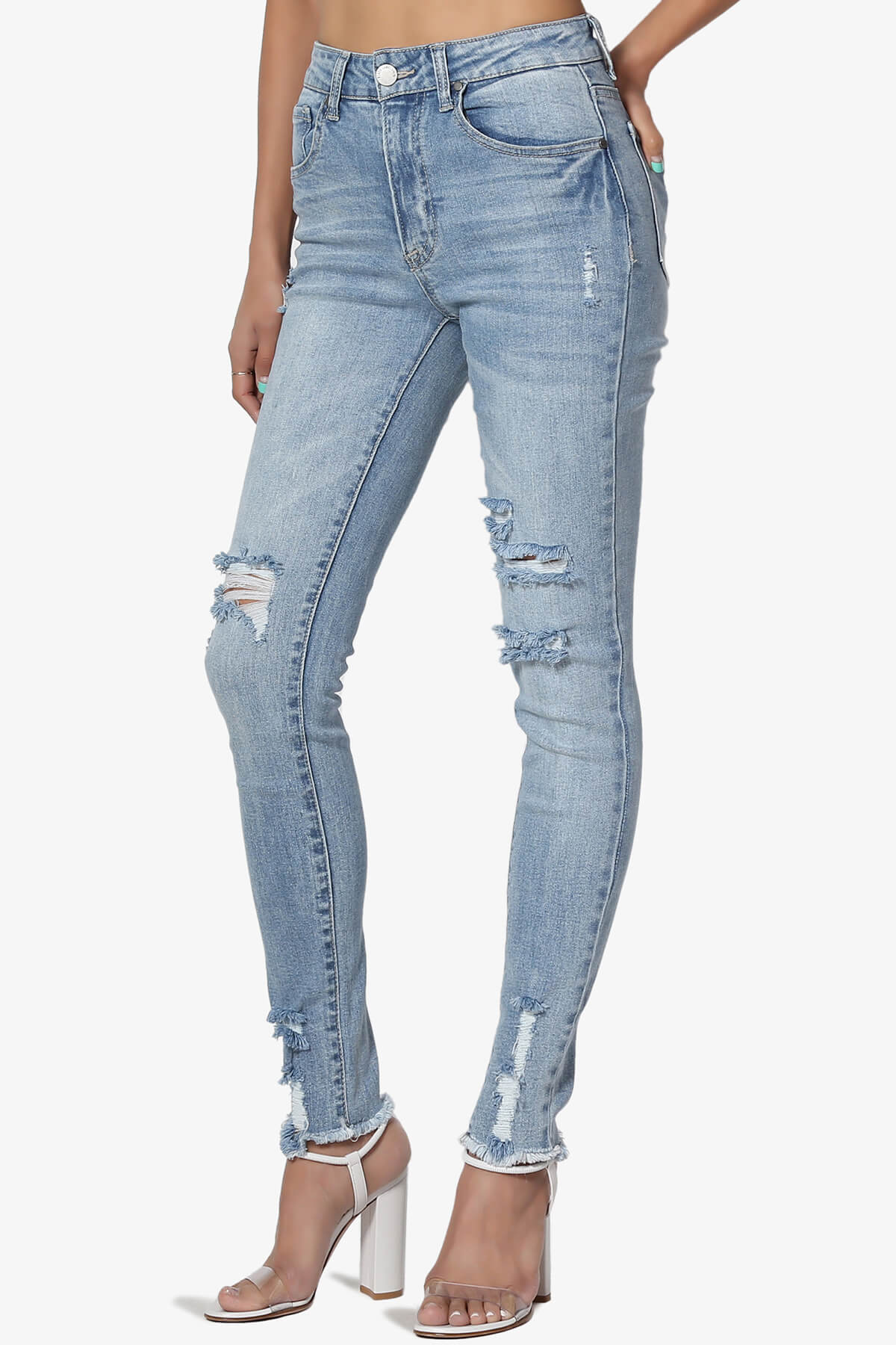 Rosalind Mid Rise Distressed Skinny Jeans LIGHT_3