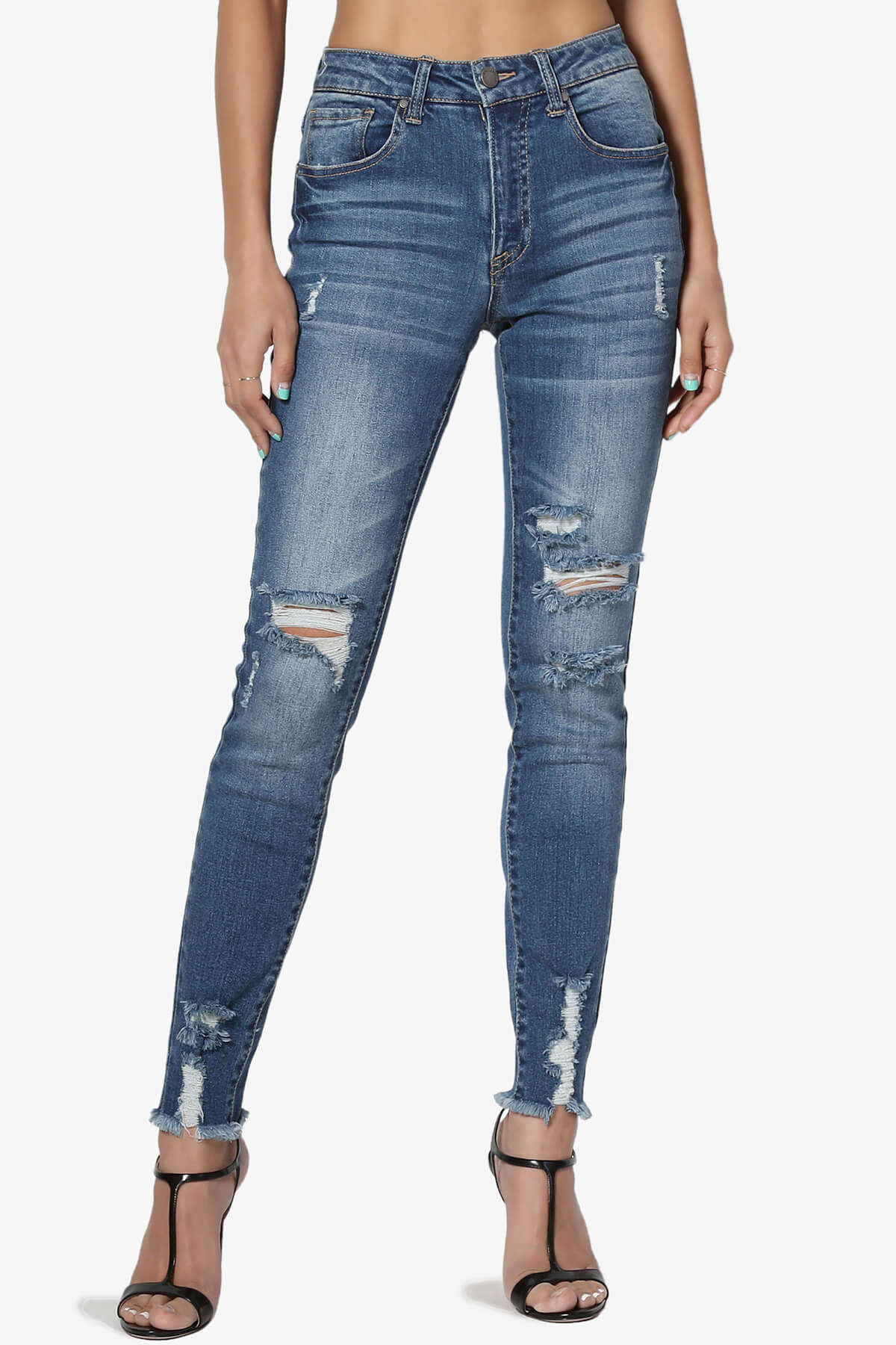 Rosalind Mid Rise Distressed Skinny Jeans MEDIUM_1