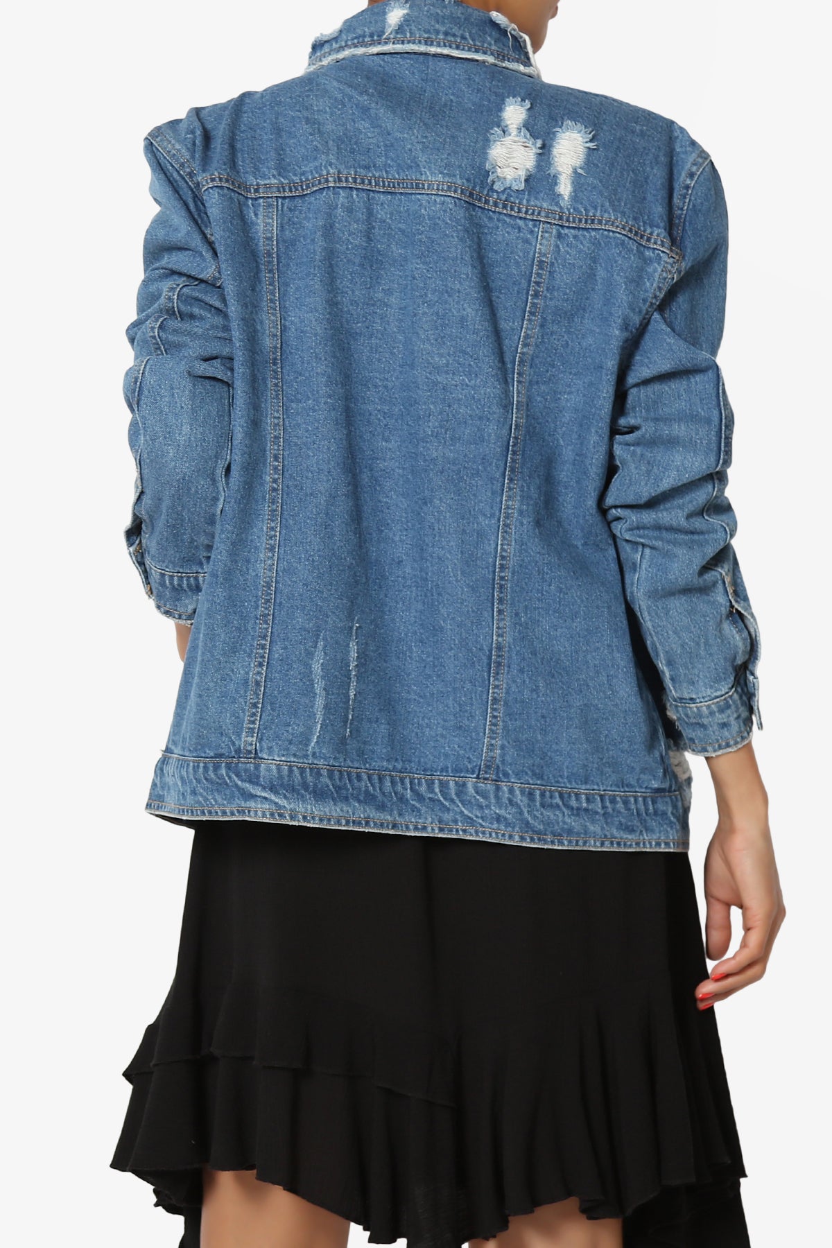 Zorya Distressed Boyfriend Denim Jacket