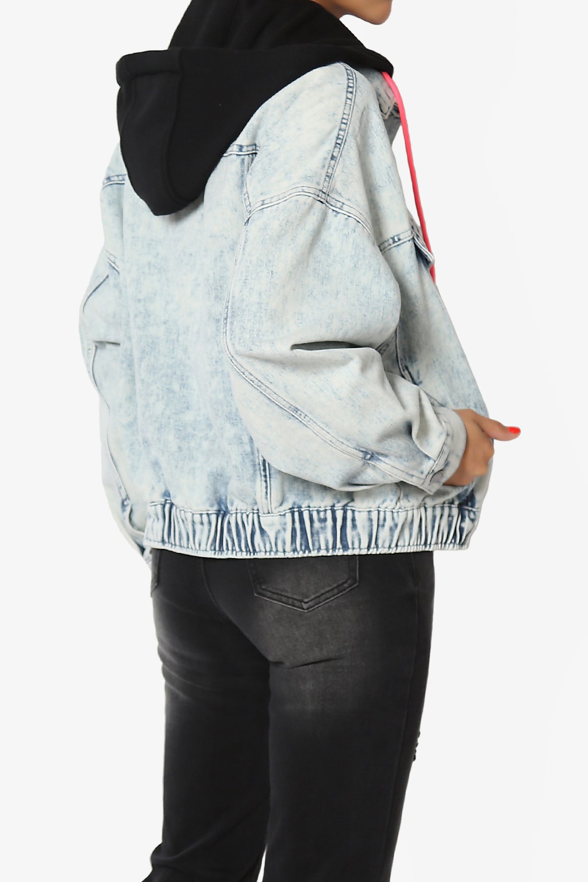 Agata Hooded Bomber Denim Jacket