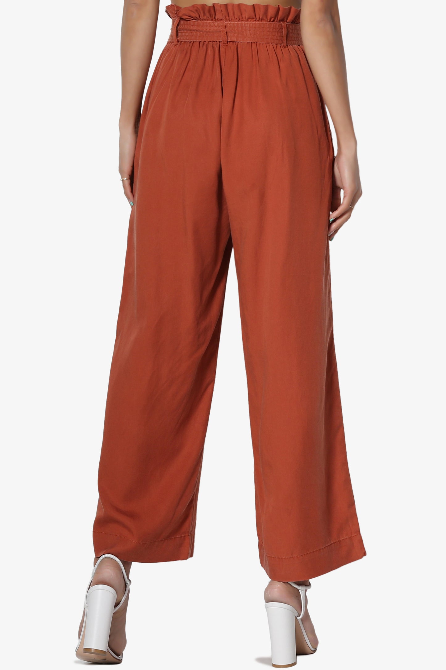 Sadie Tencel Paperbag Waist Culottes - TheMogan