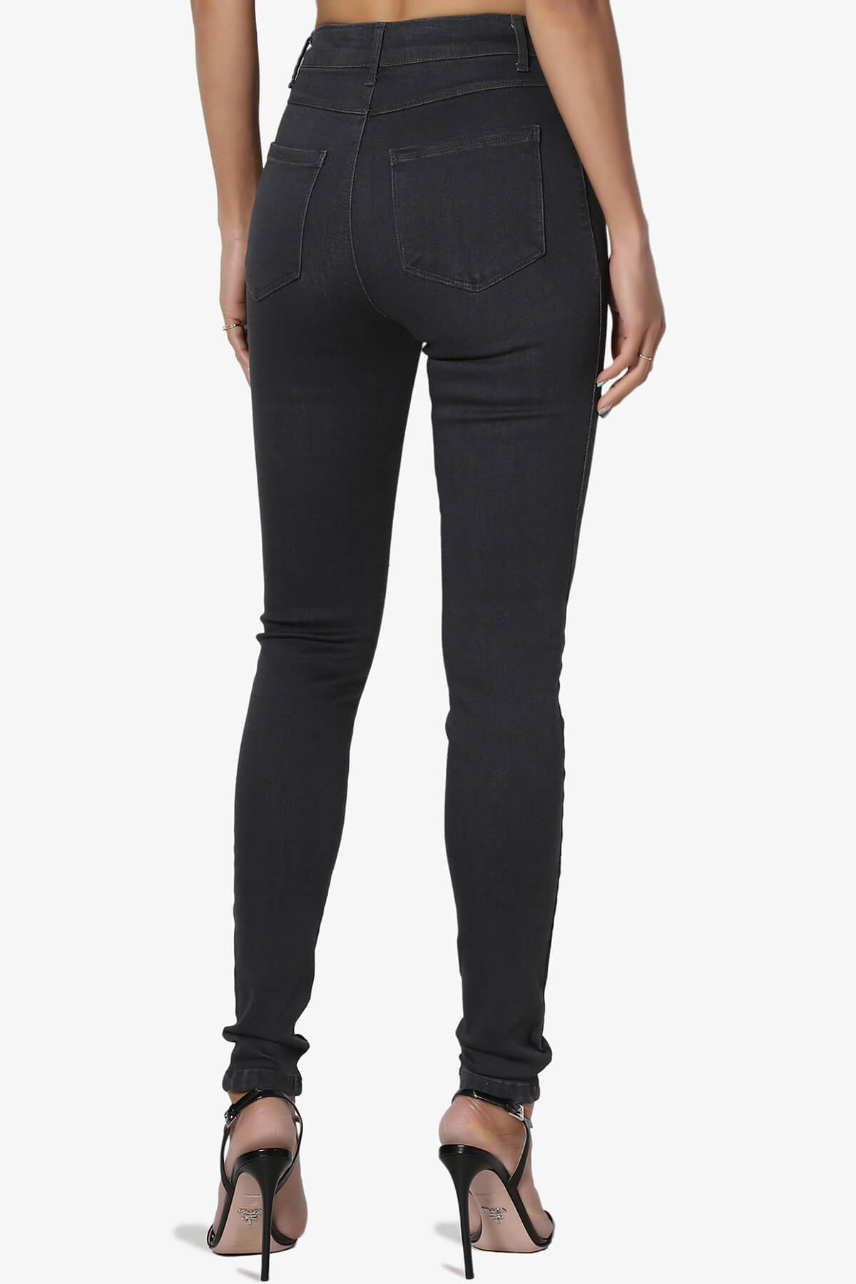 Doris High Rise Skinny Jeans DARK GREY_2