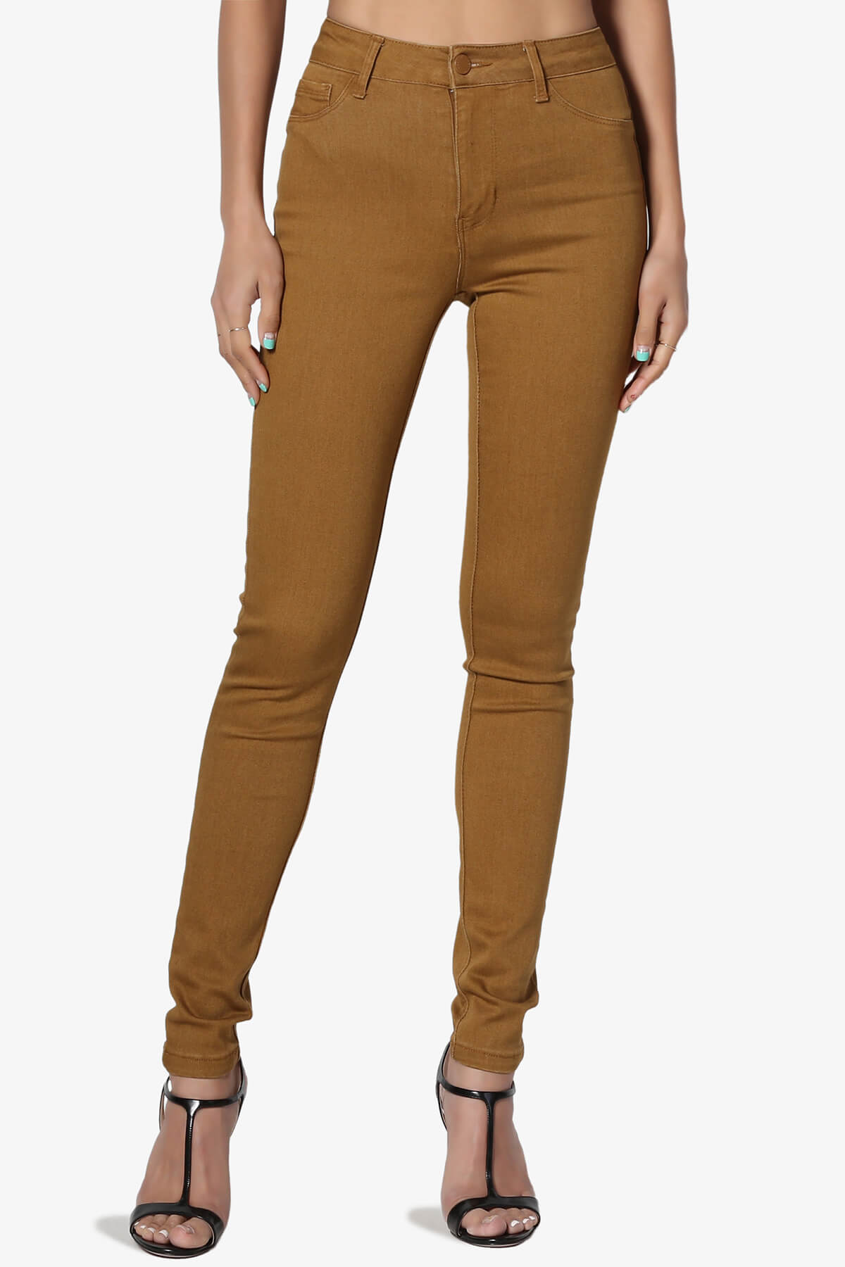 Doris High Rise Skinny Jeans KHAKI_1