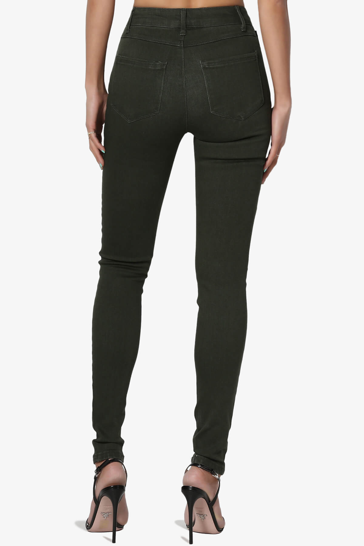 Doris High Rise Skinny Jeans OLIVE_2