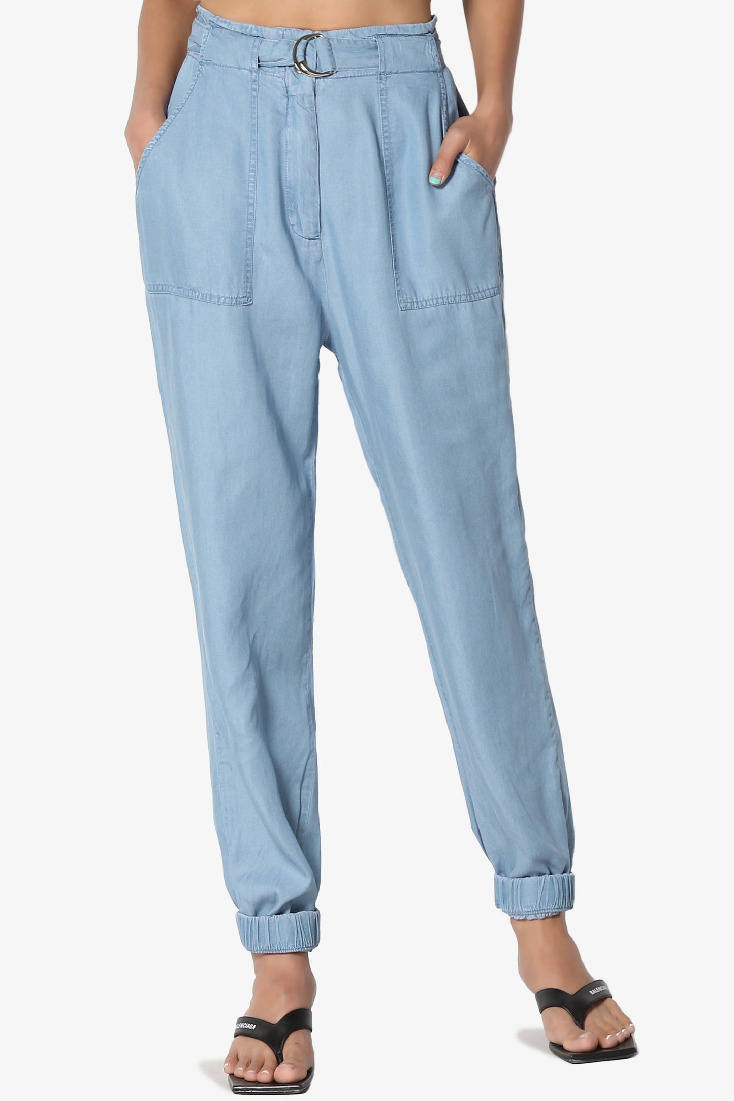 Tanja TENCEL Chambray Utility Jogger Pant - TheMogan