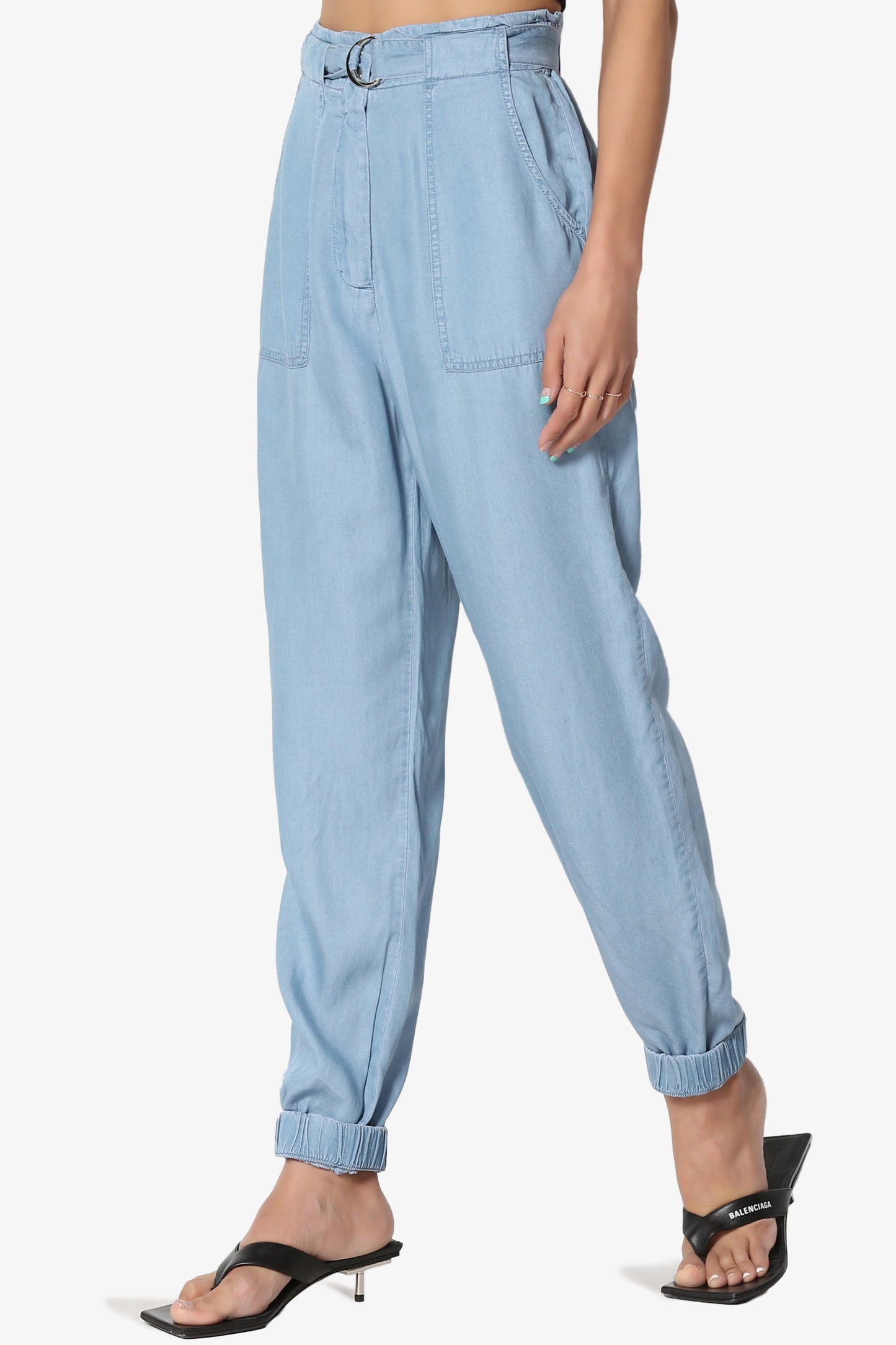 Tanja TENCEL Chambray Utility Jogger Pant - TheMogan