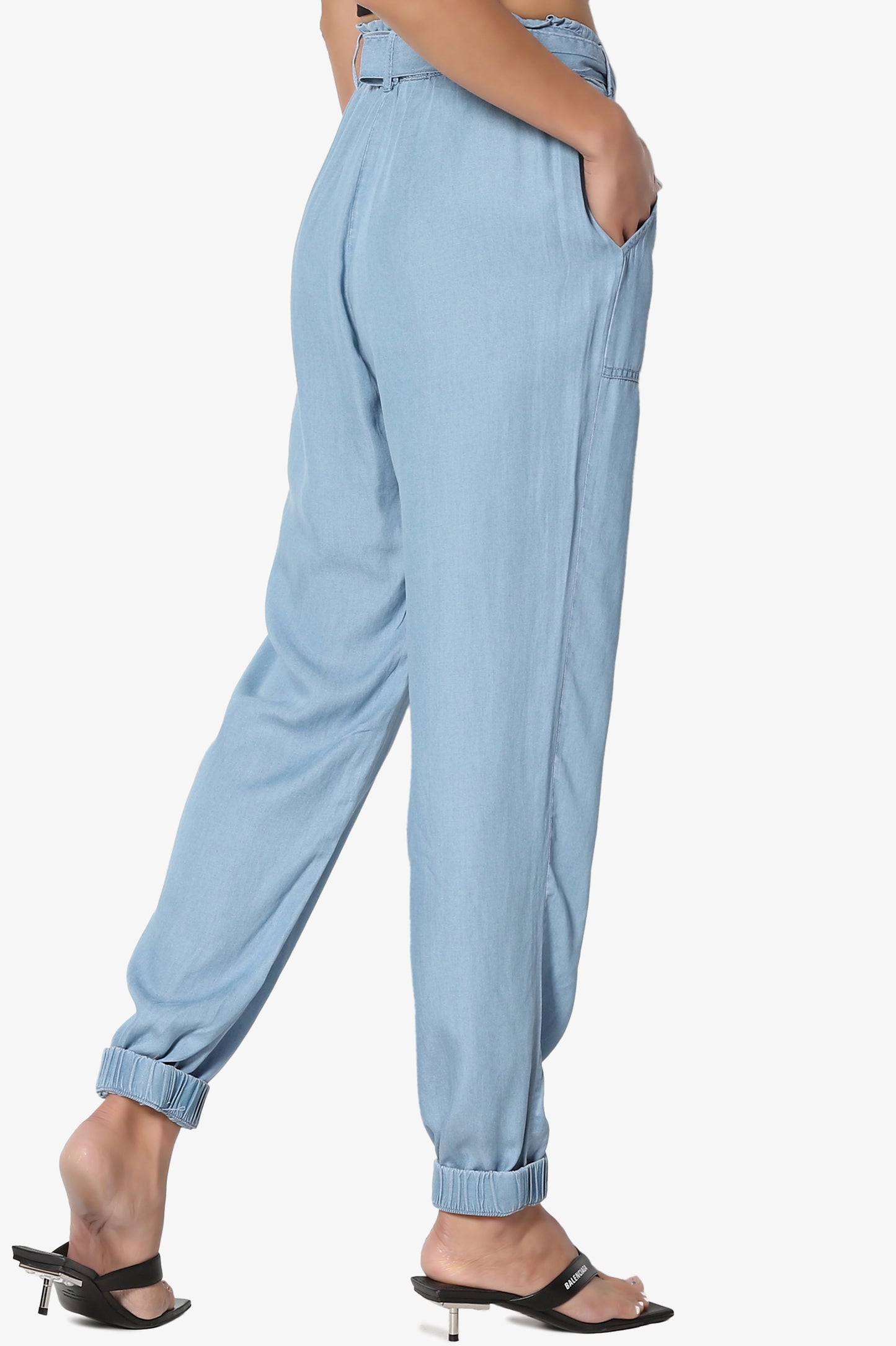 Tanja TENCEL Chambray Utility Jogger Pant - TheMogan