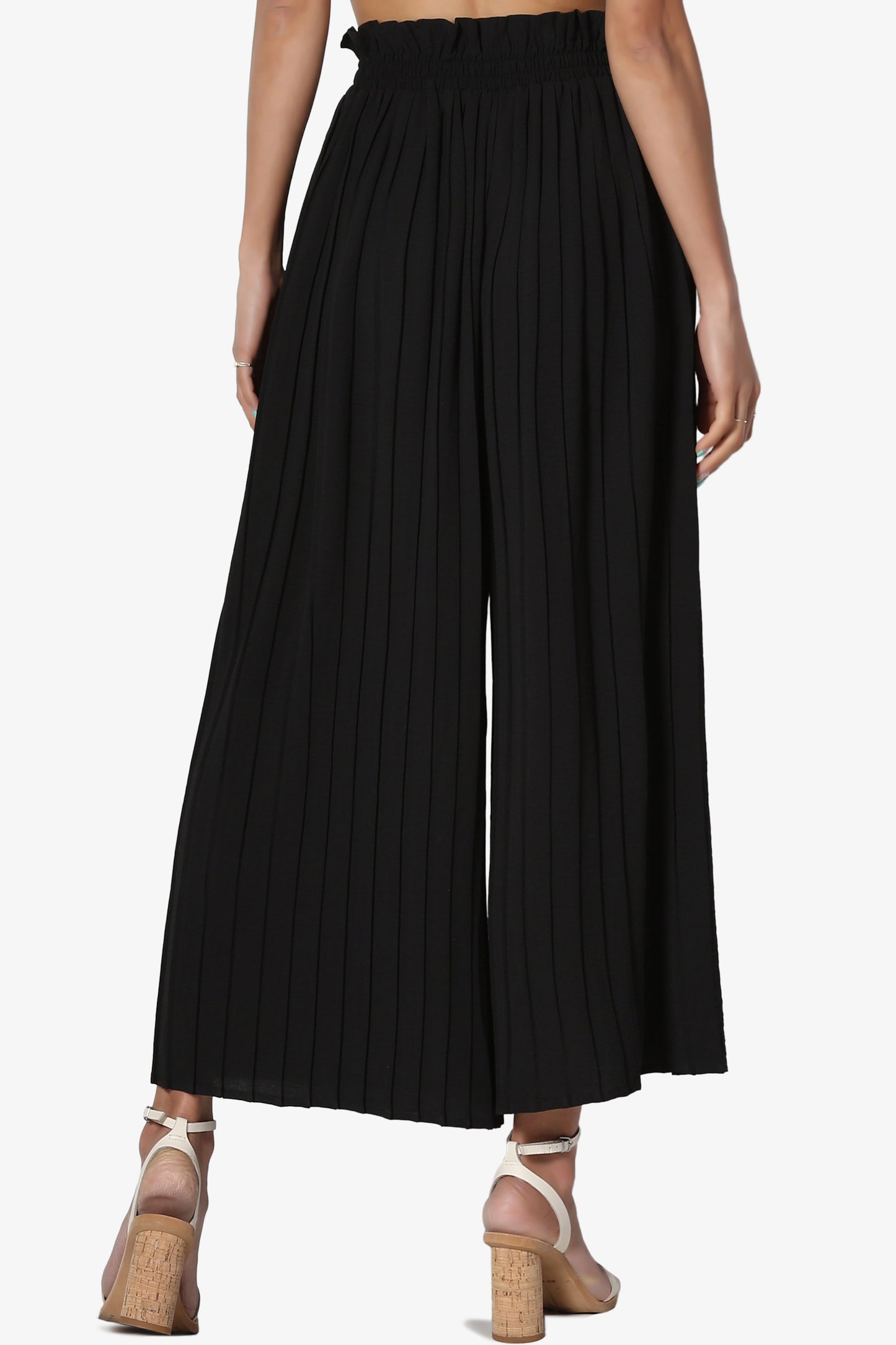 Stecia Cropped Pleated Trousers - TheMogan