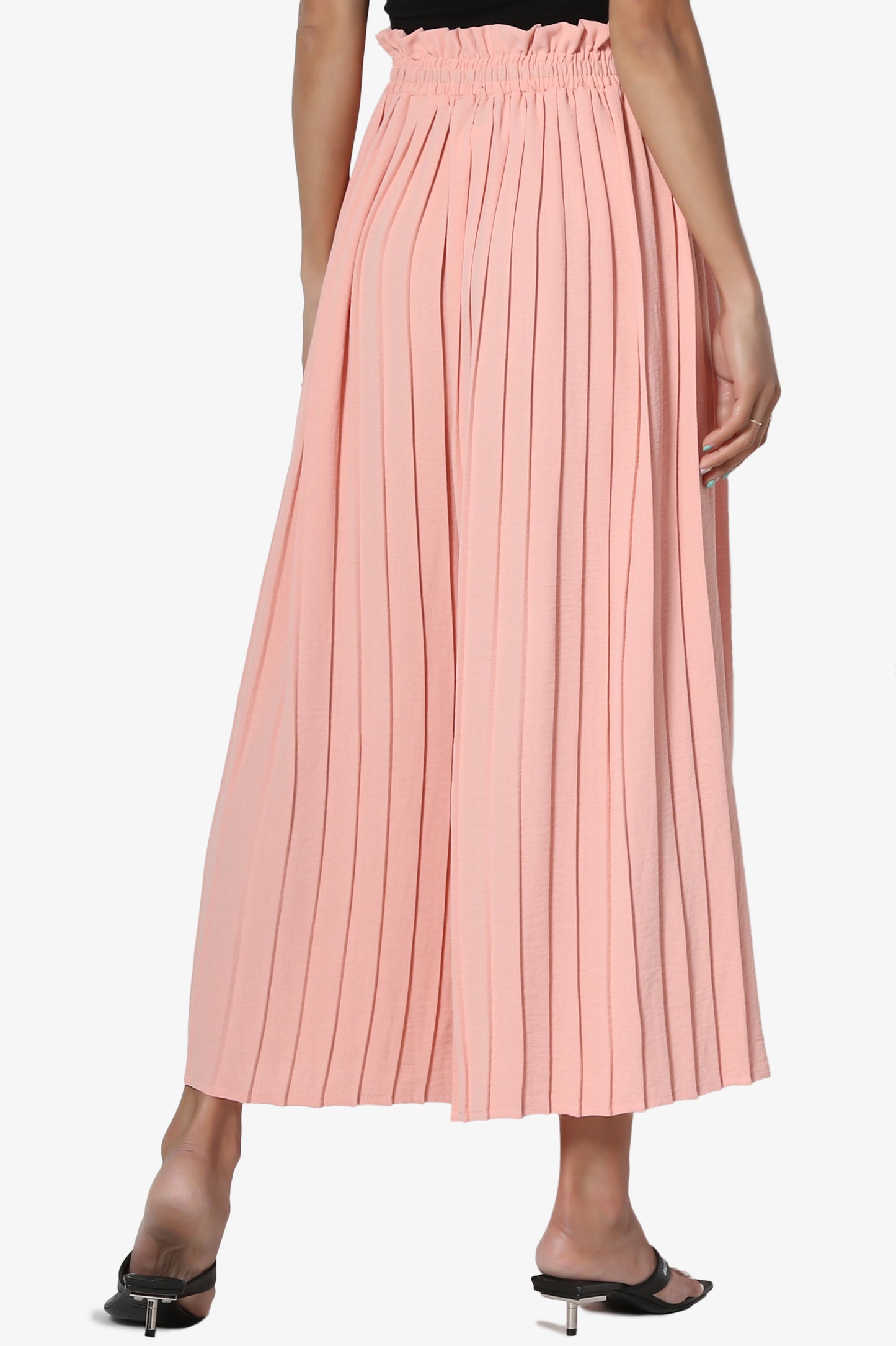 Stecia Cropped Pleated Trousers - TheMogan