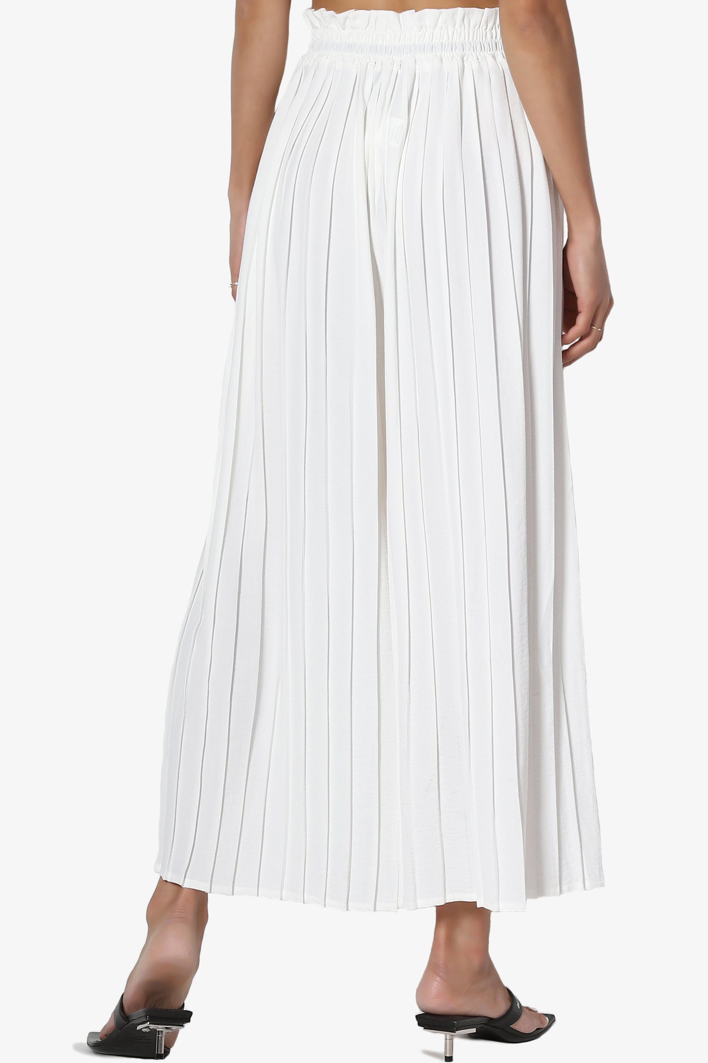 Stecia Cropped Pleated Trousers - TheMogan