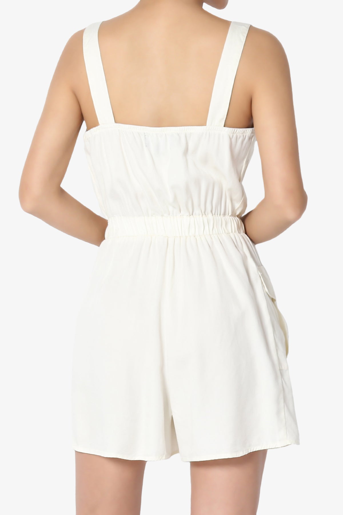 Skyler Utility Cargo Pocket Romper IVORY_2