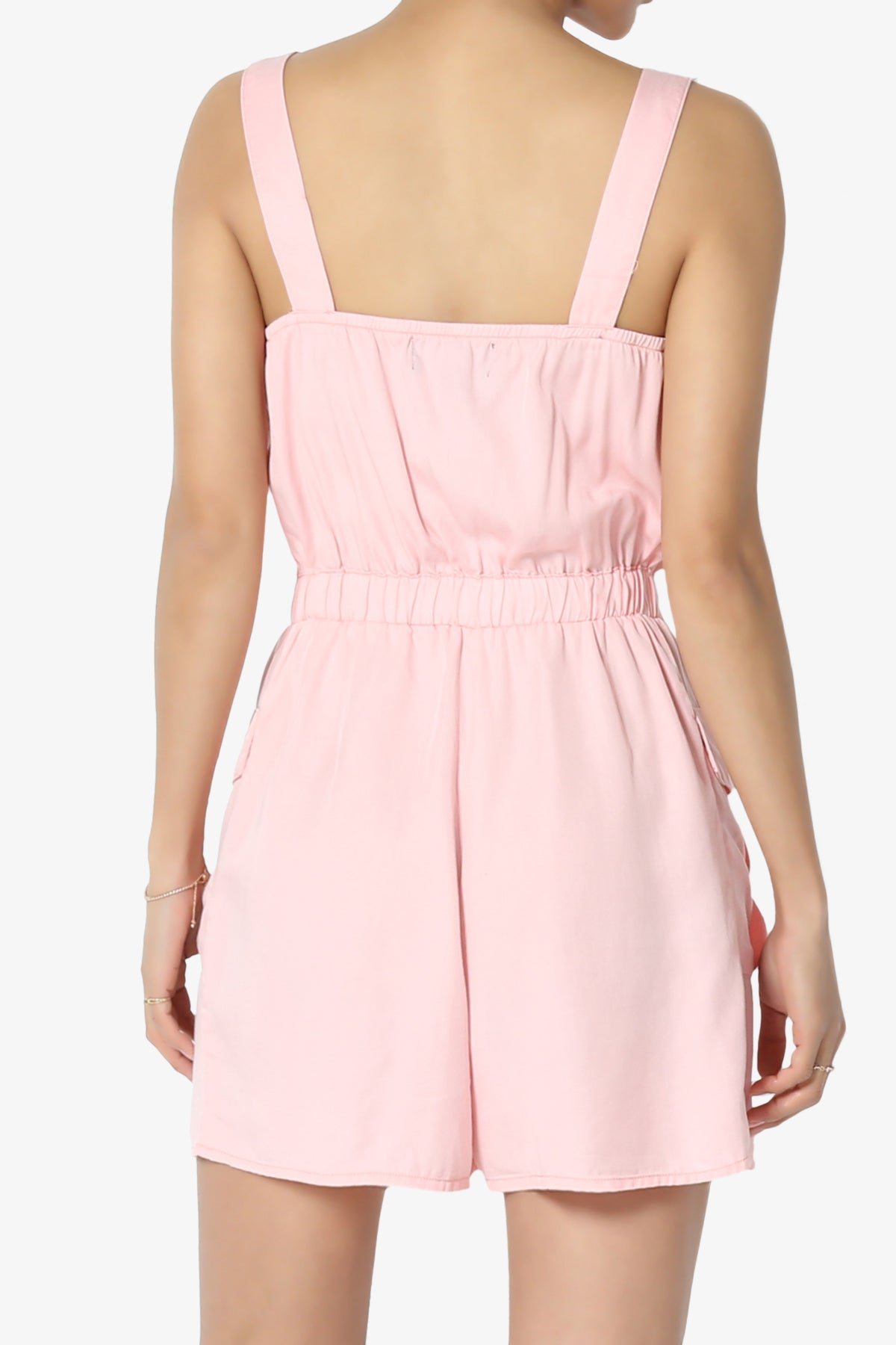 Skyler Utility Cargo Pocket Romper PINK_2