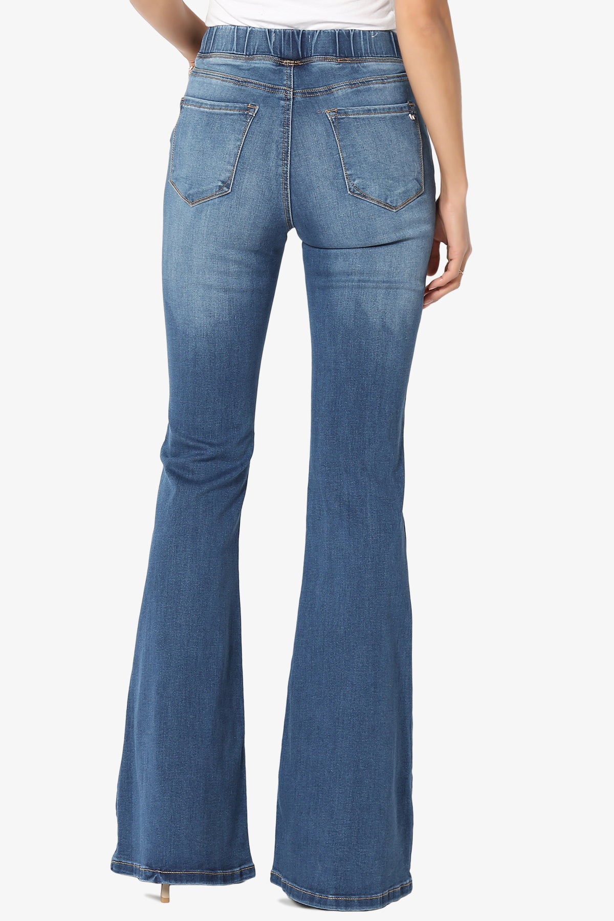 Rafa Elastic High Rise Flare Leg Jeans MEDIUM_2