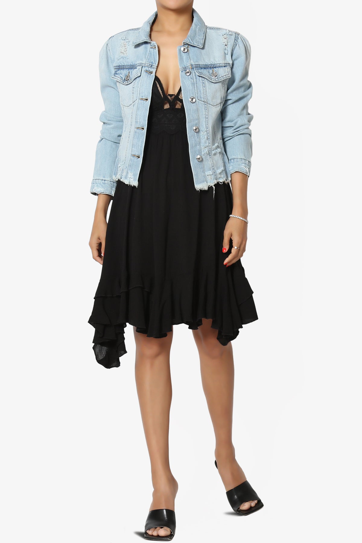 Fiore Distressed Denim Jacket LIGHT_6