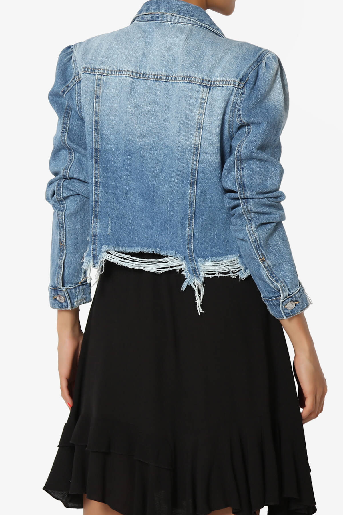 Fiore Distressed Denim Jacket MEDIUM_2