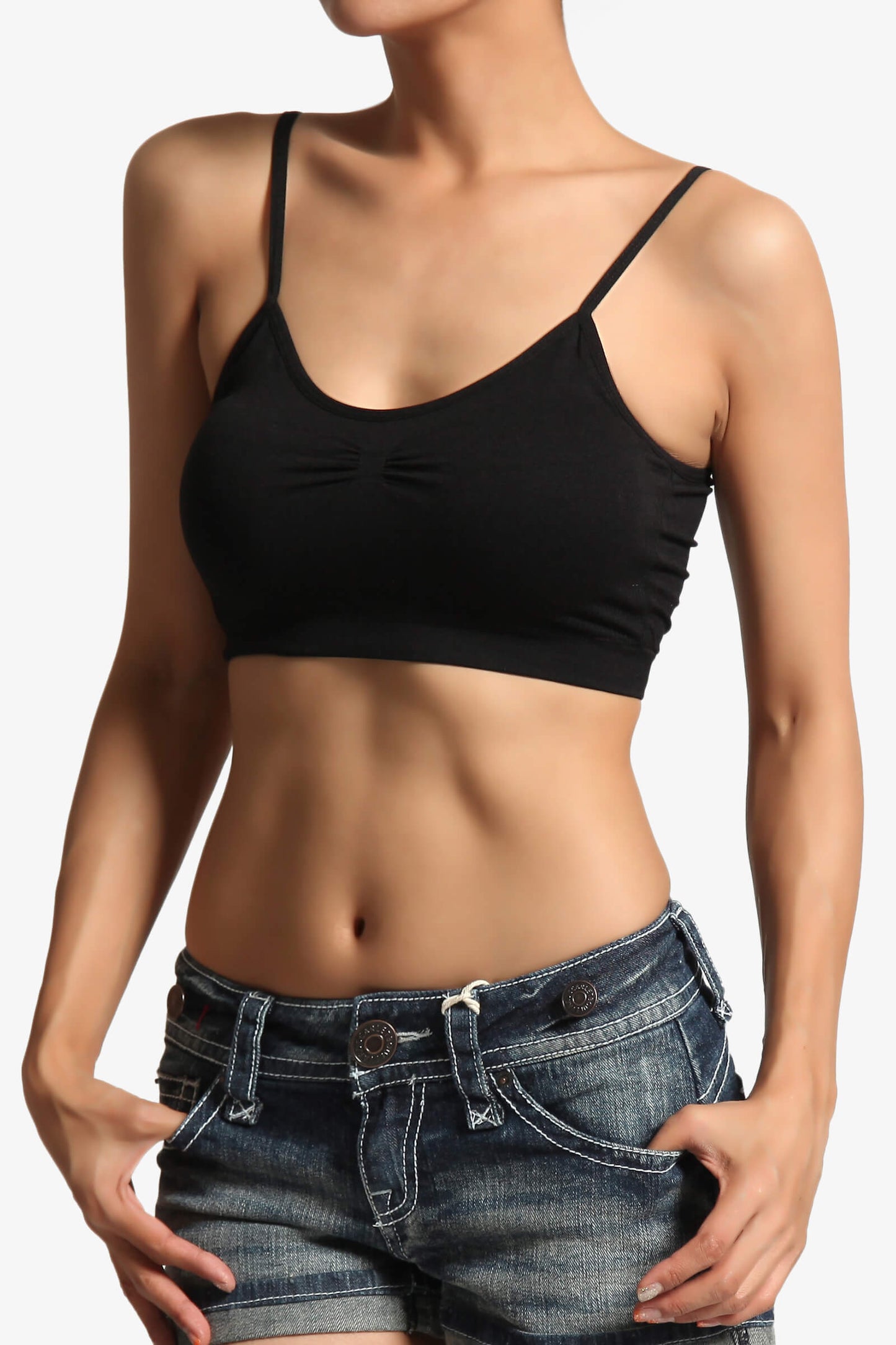 Hanelei Removable Pad Bra Top BLACK_1