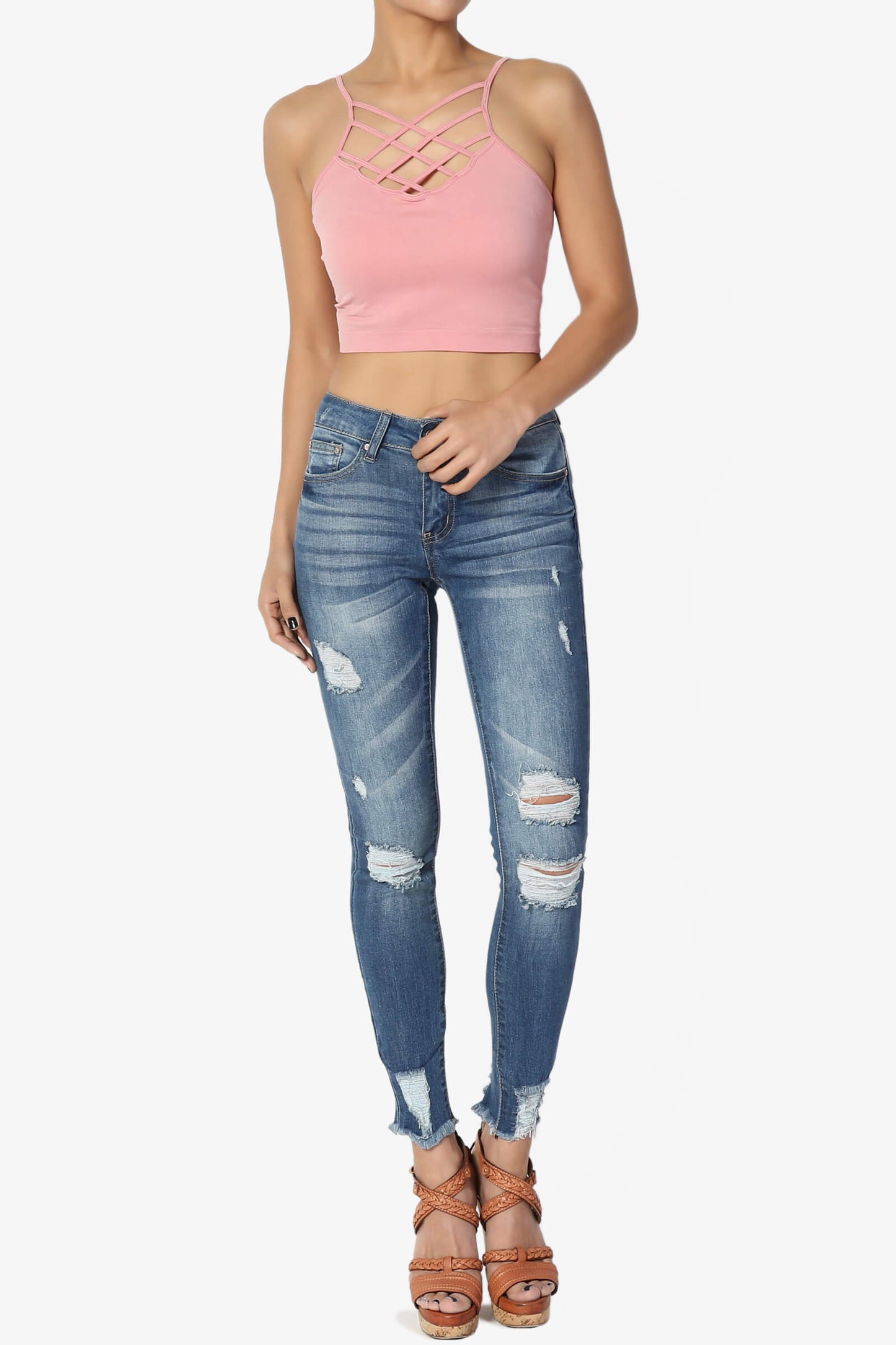 Britney Caged Cropped Camisole DUSTY PINK_6