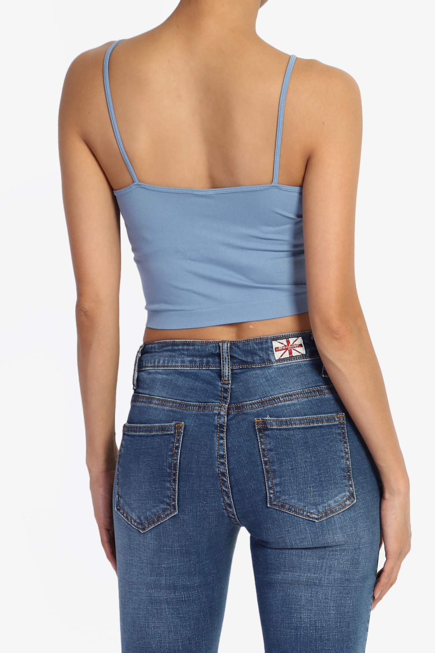 Britney Caged Cropped Camisole LIGHT DENIM_2
