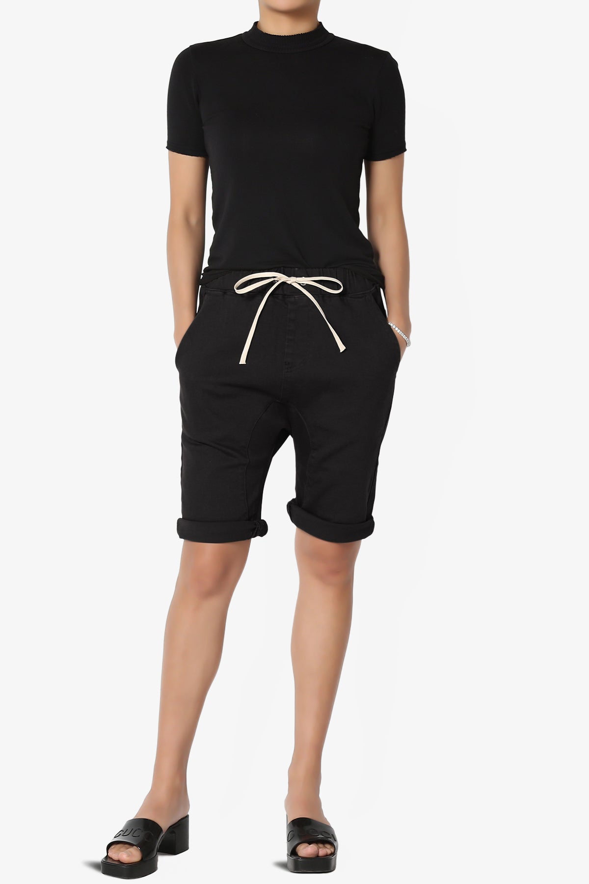 Blake Drop Crotch Jogger Denim Shorts