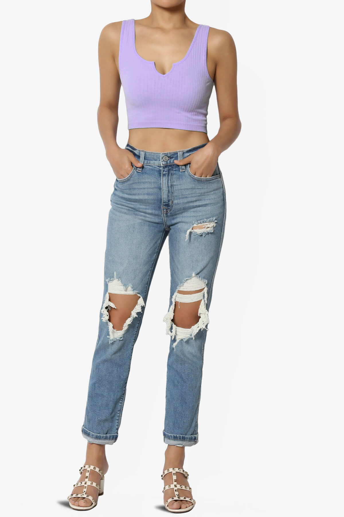 Effie Scoop Neck Ribbed Seamless Crop Tank Top LAVENDER_6