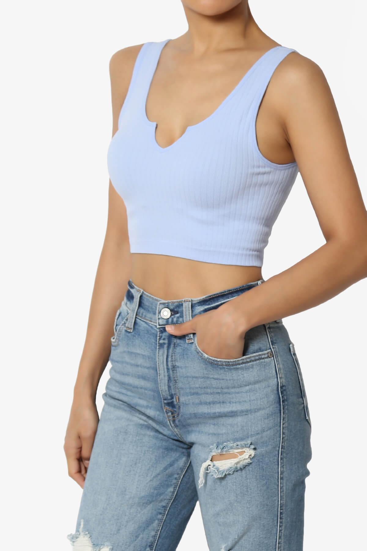 Effie Scoop Neck Ribbed Seamless Crop Tank Top LIGHT BLUE_3